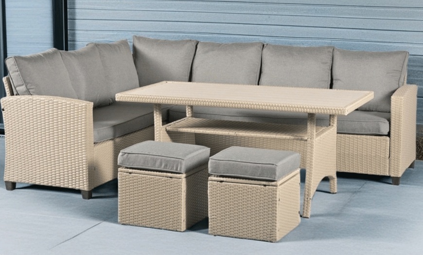 Image 2: York Eight Seat Corner Sofa Dining Set