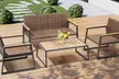 Salottino da giardino Bakaji con poltrone e tavolo in polyrattan - Image 2