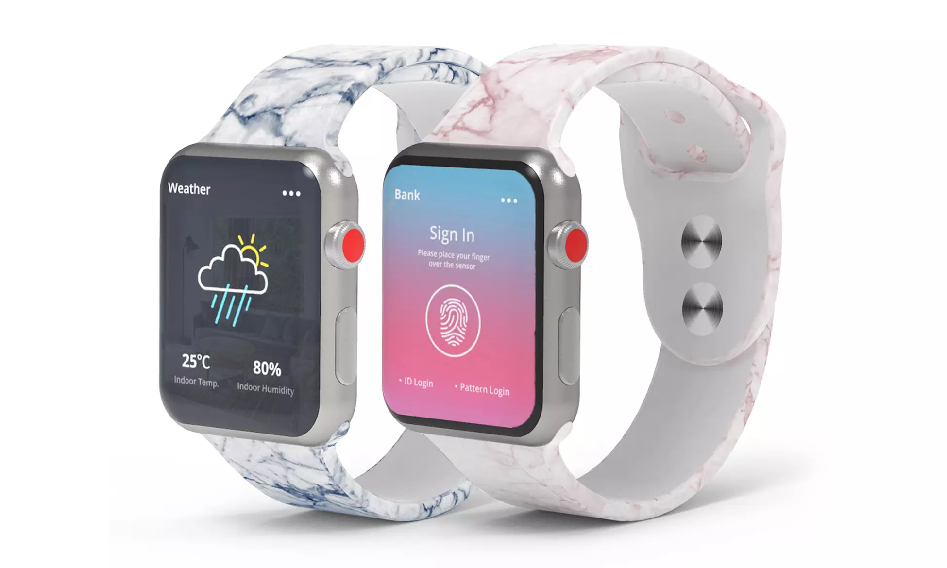 Marble Silicone Band for Apple Watch All Series