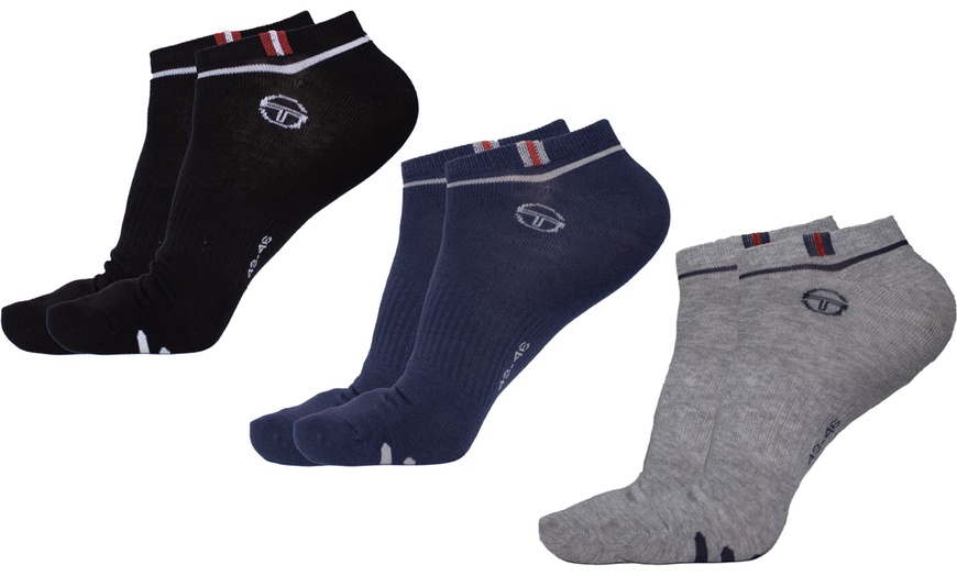Image 1: Paires de chaussettes invisibles en coton mélangé Sergio Tacchini 
