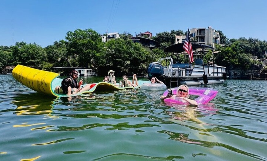 Image 12: Up to 26% Off Lake Austin Captained Pontoon Boat Rentals