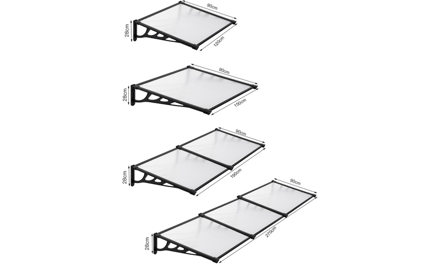 Image 9: All-Weather Plastic Sloped Canopy