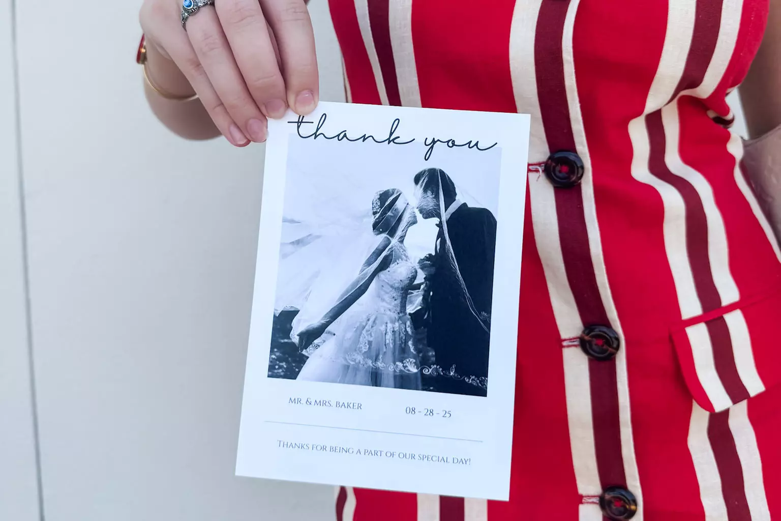 Custom Double-Sided Thank You Cards, 24–200 with Envelopes Included (Up to 57% Off)