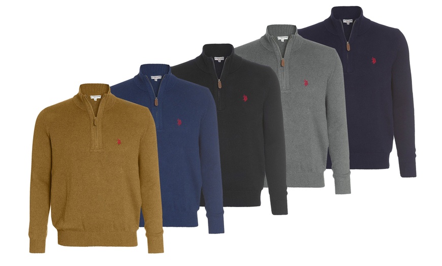 Image 1: Pull à col zippé de US Polo