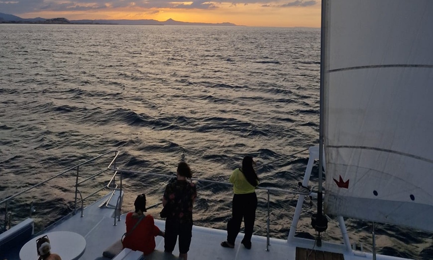 Image 11: Excursión de 2 horas en catamarán al atardecer con cena y copa de cava
