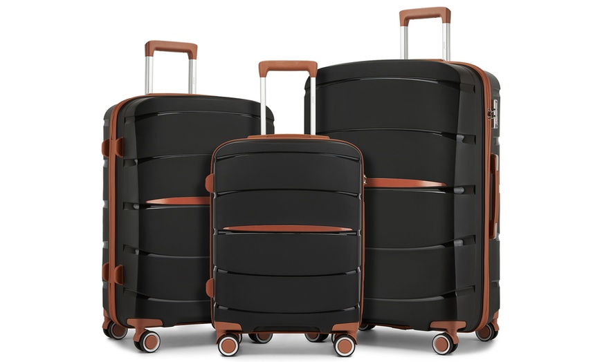 Image 2: KONO Hard Shell Suitcase with Silent Spinner Wheels and TSA Lock