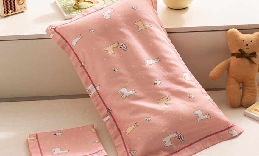 Image 50: Breathable Pure Cotton Kids Pillowcase Pair