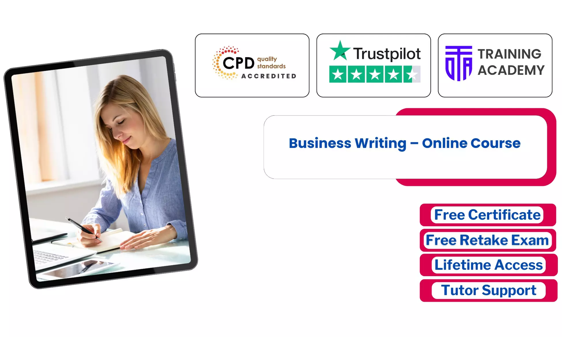 Up to 63% Off on Business Writing Online or Lifetime Membership to 2000+ Courses at Online Training Academy - Primary Image