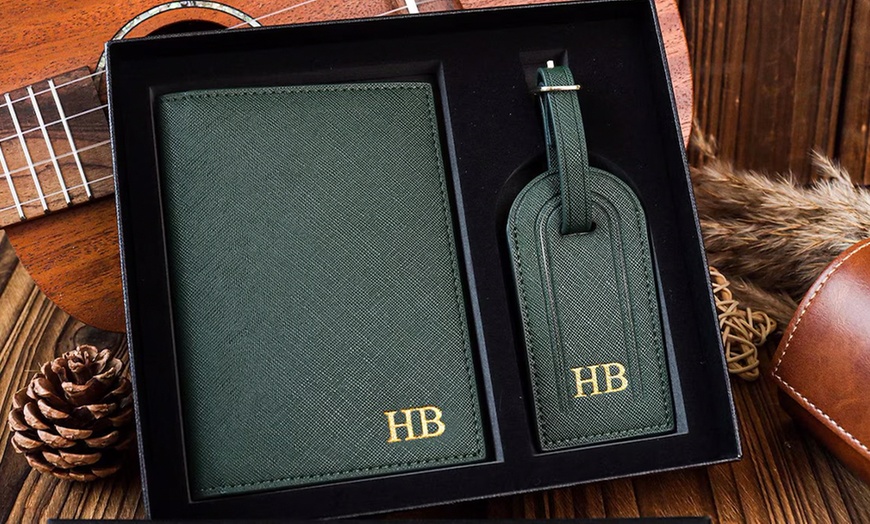 Image 3: 1 oder 2 personalisierbare Gepäckanhänger mit Etui