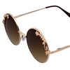 Image 3: Emblem Eyewear - Womens Flower Floral Boho Round Mirror Womens Sunglasses