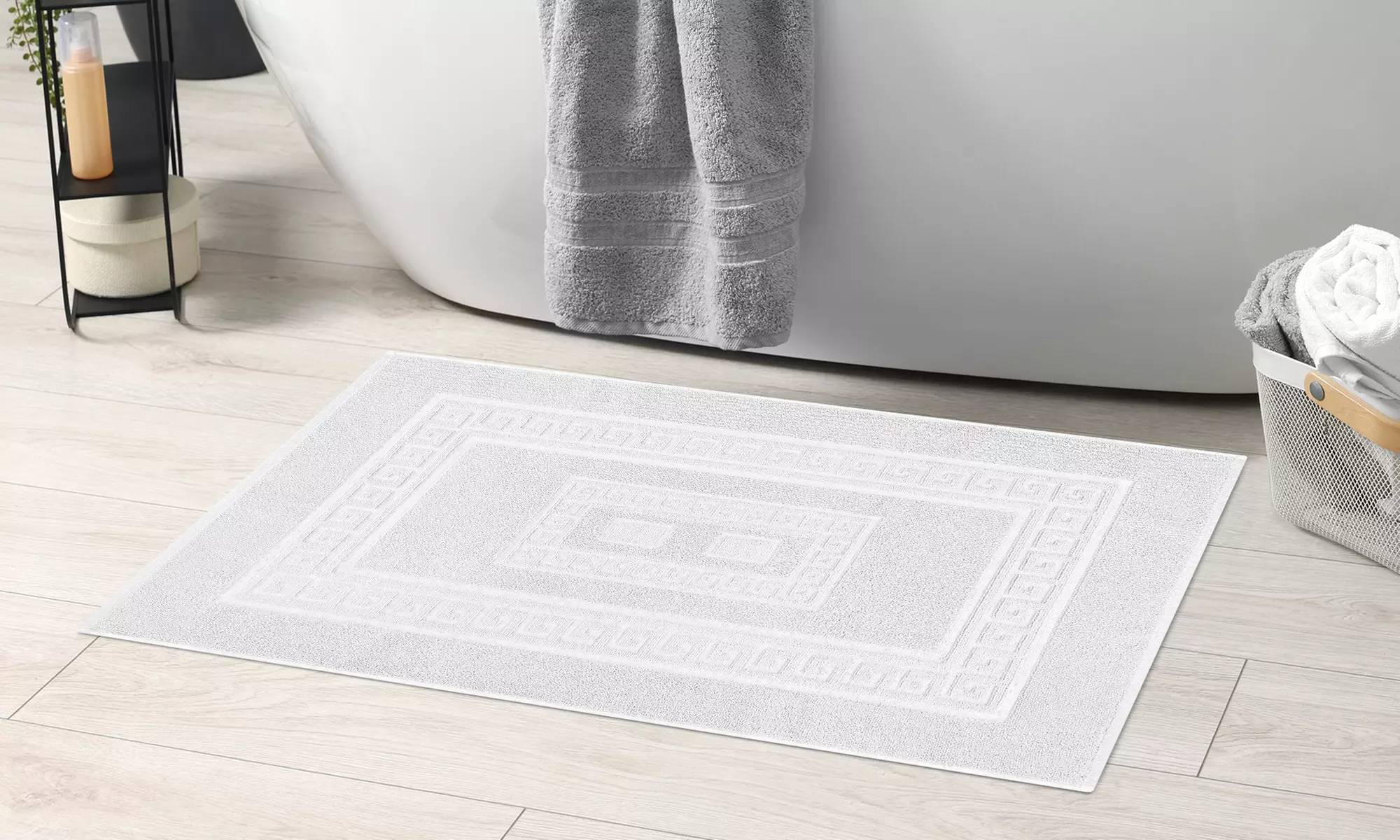 Alfombrilla de baño de tejido jacquard de alta absorción