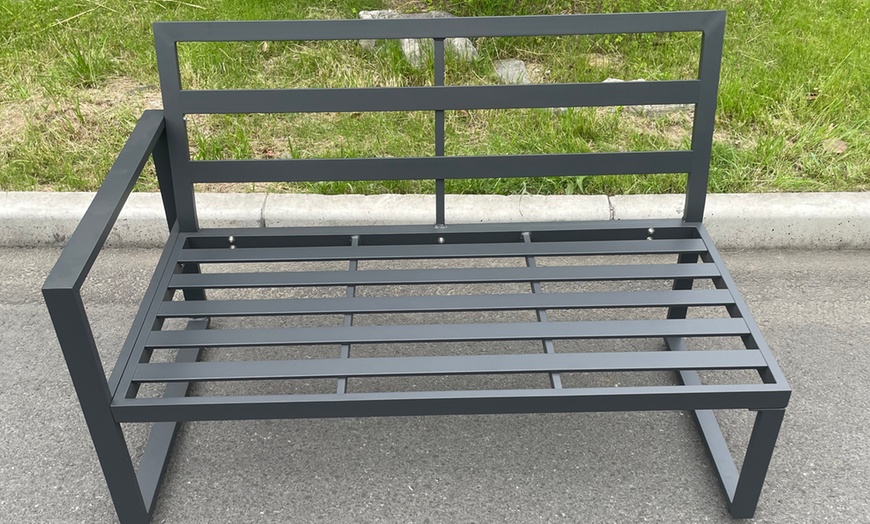 Image 3: Fimous Aluminium Garden Furniture Set with Fire Pit