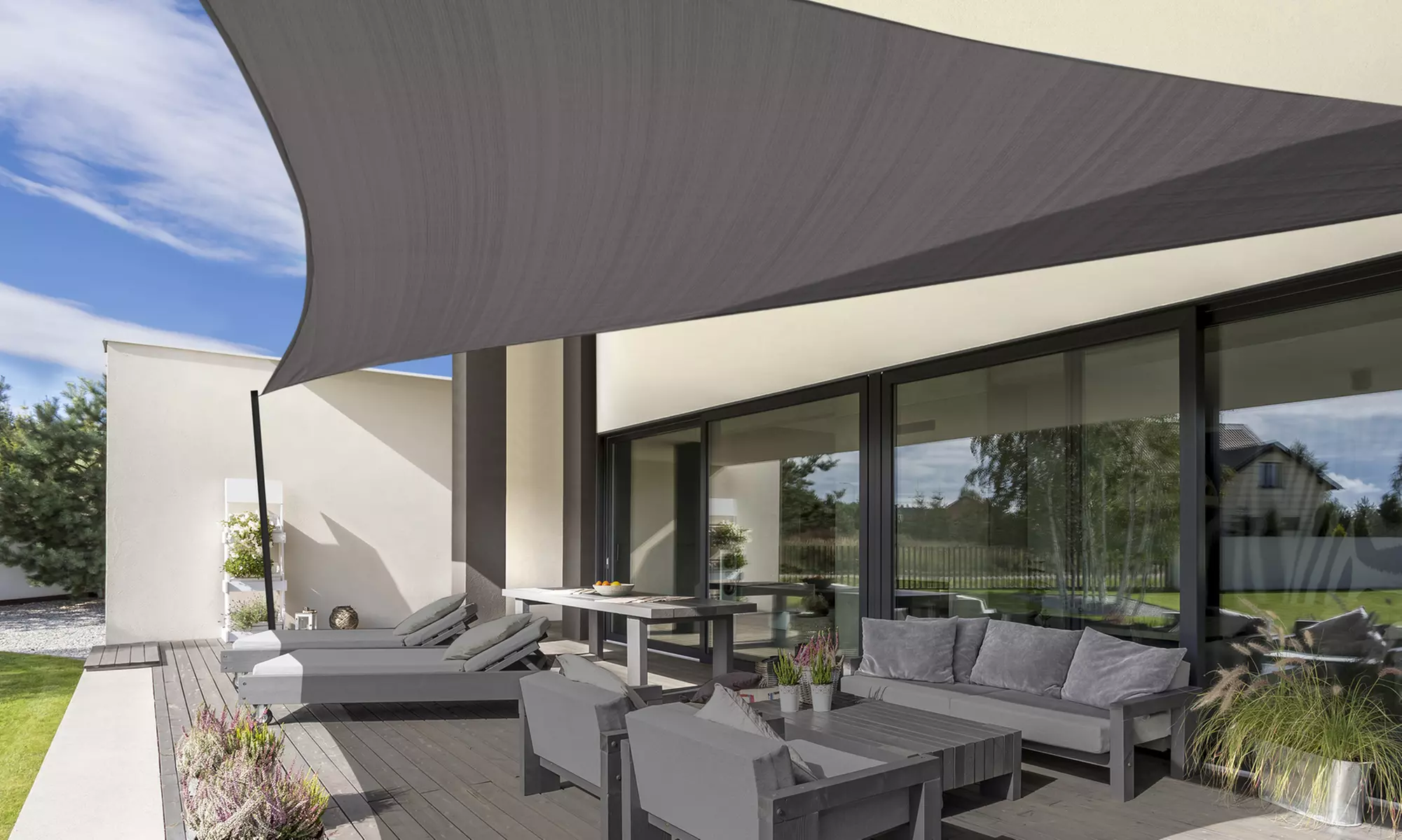 Voiles d'ombrage à fixer sur la terrasse - Primary Image