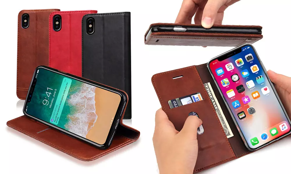 Leder-Schutzhülle für Apple iPhones im Modell und Farbe der Wahl - Primary Image