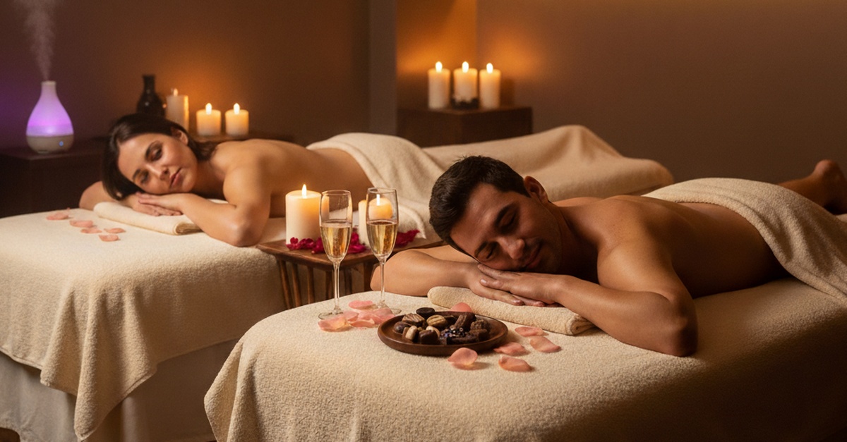 Ritual de masaje relajante en pareja en Madrid