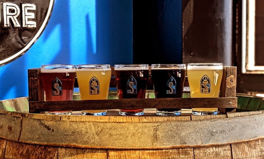 Image 1: Brewery Tour, Beer Flight, Souvenir Glass for One, Two or Four 