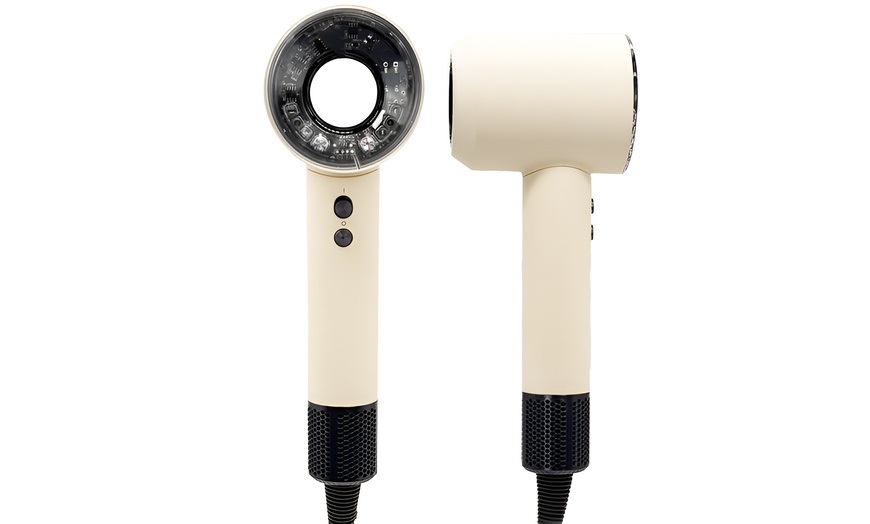 Image 6: Professioneller Haartrockner im transparenten Design mit LED-Anzeige