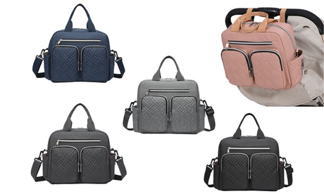 Groupon Unisex Infant Dark Grey Water-Resistant Large Changing Tote Bag: