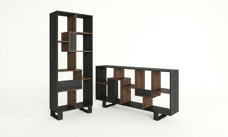 Image 20: Multi-Position Designer Bookcase