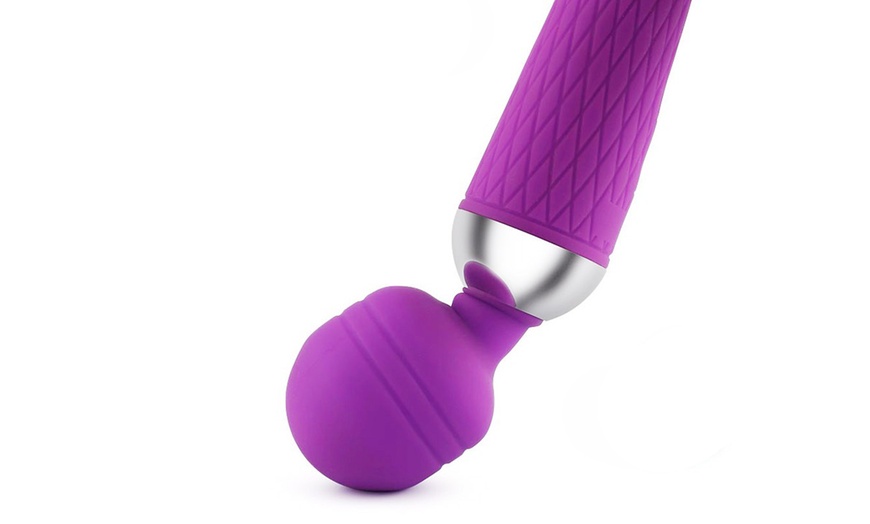 Image 4: Multi Speed USB Rechargable Personal Neck Full Body Wand Vibrator Massager