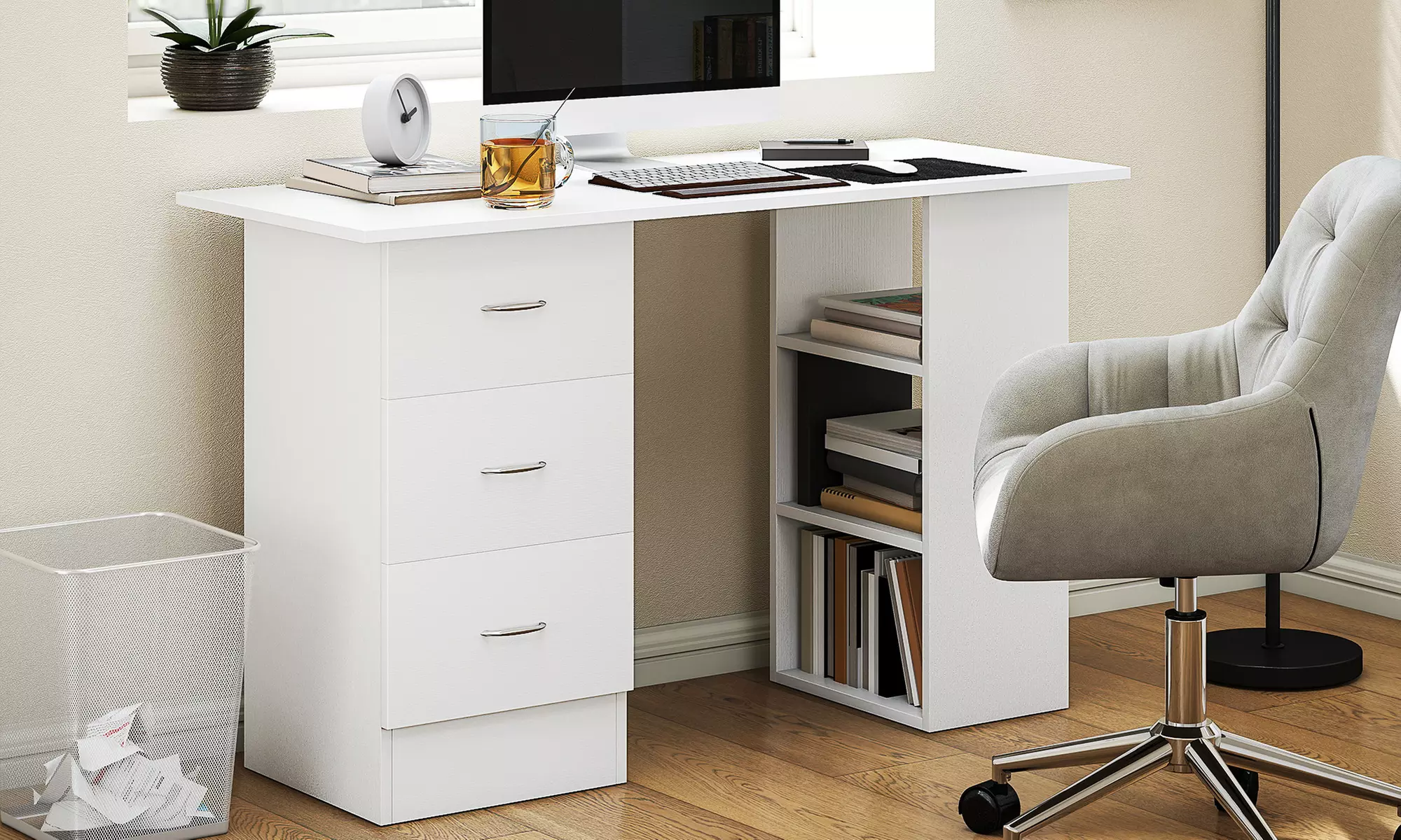 HomCom Computer Desk Table Workstation 120cm