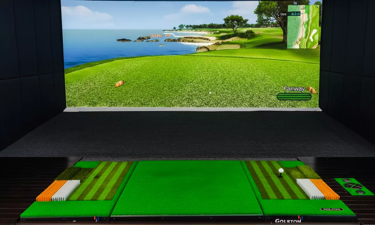 Indoor Golf Fun: 1 or 2-Hour Golf Simulator for Up to 6 People