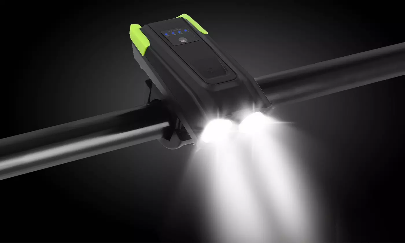 iMounTEK 20000LM Rechargeable Bike Light with 120dB Horn and 6 Lighting Modes