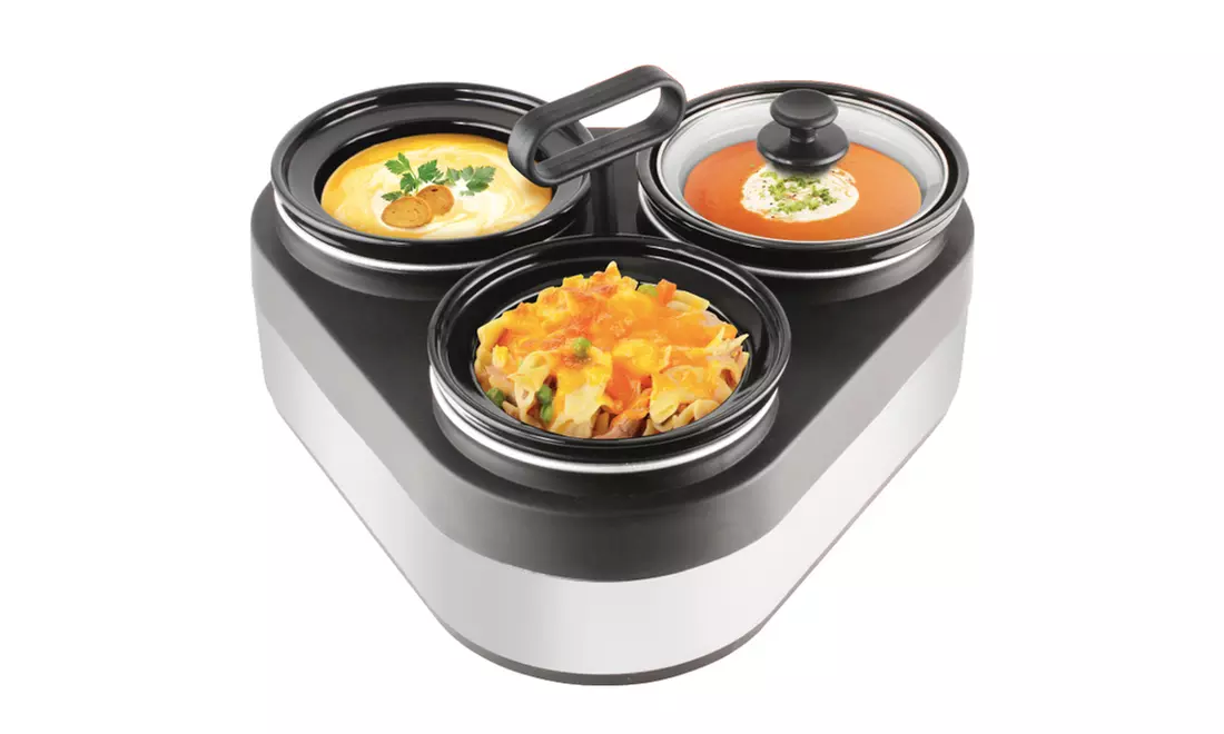 Granite Triple Slow Cooker with Removable Stoneware - Primary Image