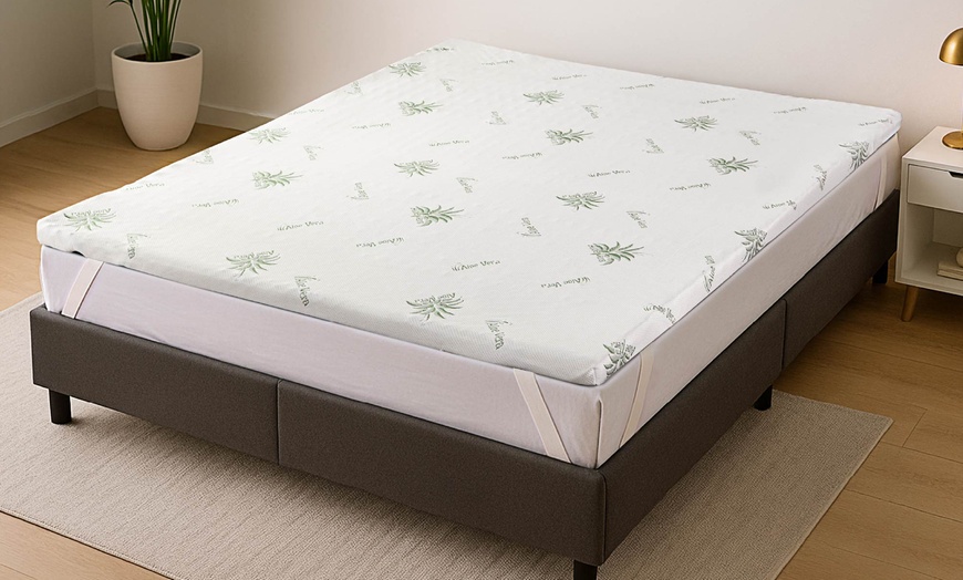 Image 1: Topper in memory foam con Aloe Vera
