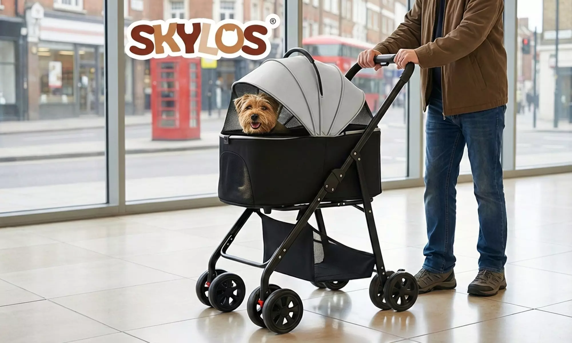 Skylos 3-In-1 Foldable Pet Stroller