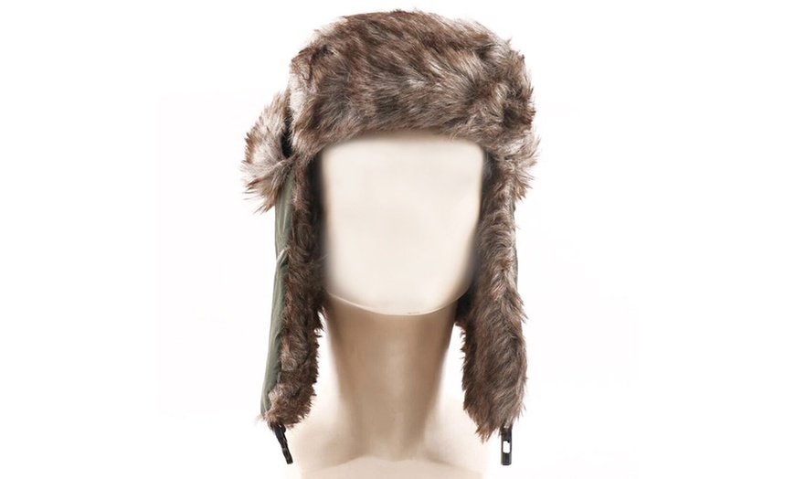 Image 13: Bonnet d'hiver ajustable avec doublure en fausse fourrure