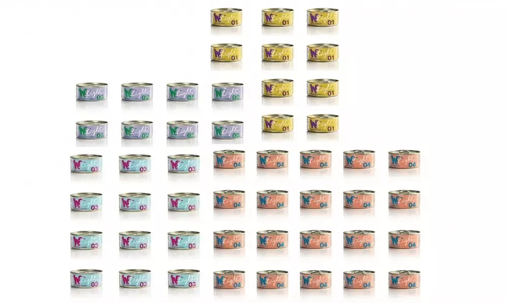 Fino a 96 scatolette di alimenti per gatti Natural Code Light