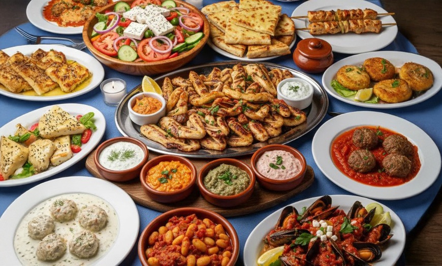 Image 1: Proef 3 Griekse Mezzes naar keuze incl. nagerecht