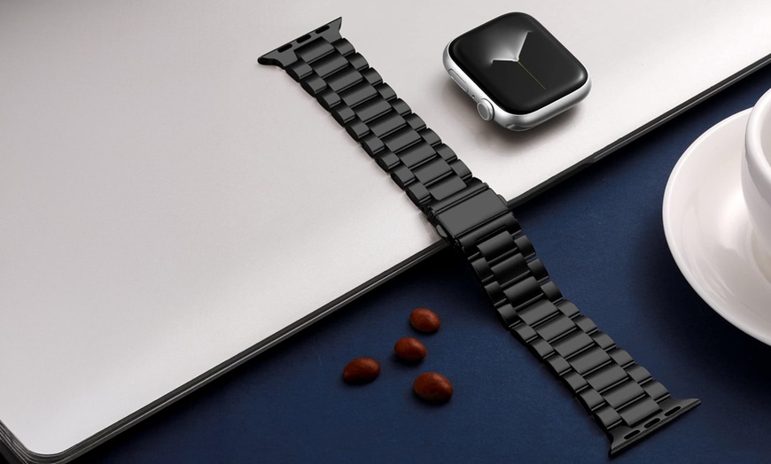 Image 3: 2er-Set Edelstahl-Ersatz-Armbänder für Apple Watch