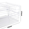 Image 8: Two-Tier Metal Dish Drying Rack with Removable Drip Tray