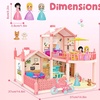 Image 21: 3D DIY Dollhouse Playset with Furniture and Figures for Kids