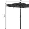 Image 34: Large 3m Black Rotating Outdoor Parasol with Multiple Base Styles