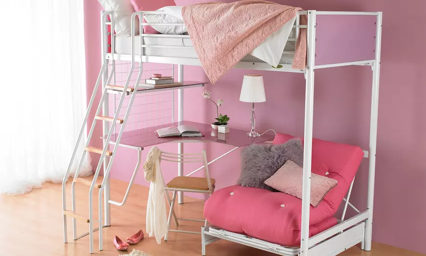 Image 1: Cosmic Bunk Bed, Futon and Desk