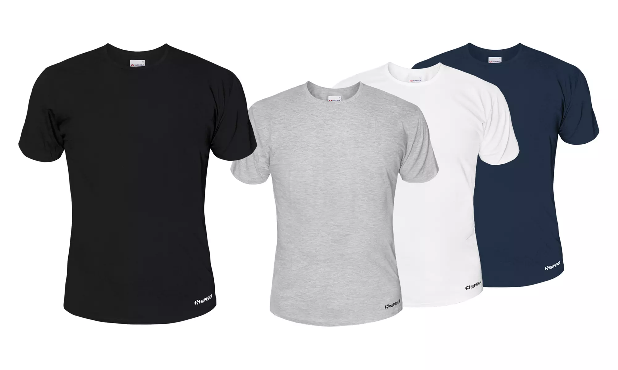 Set di 3 T-Shirt Uomo Superga Elasticizzate Assortite