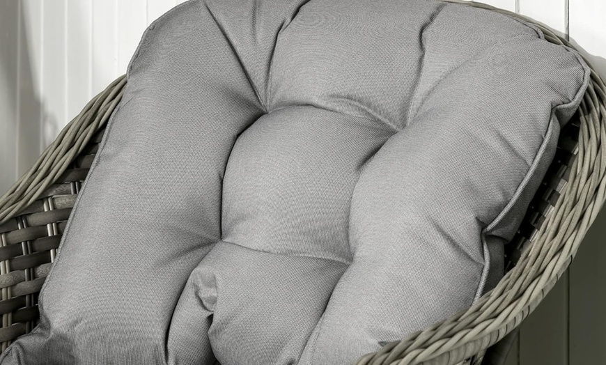 Image 6: Four-Piece Outsunny Rattan-Effect Wicker Sofa Set