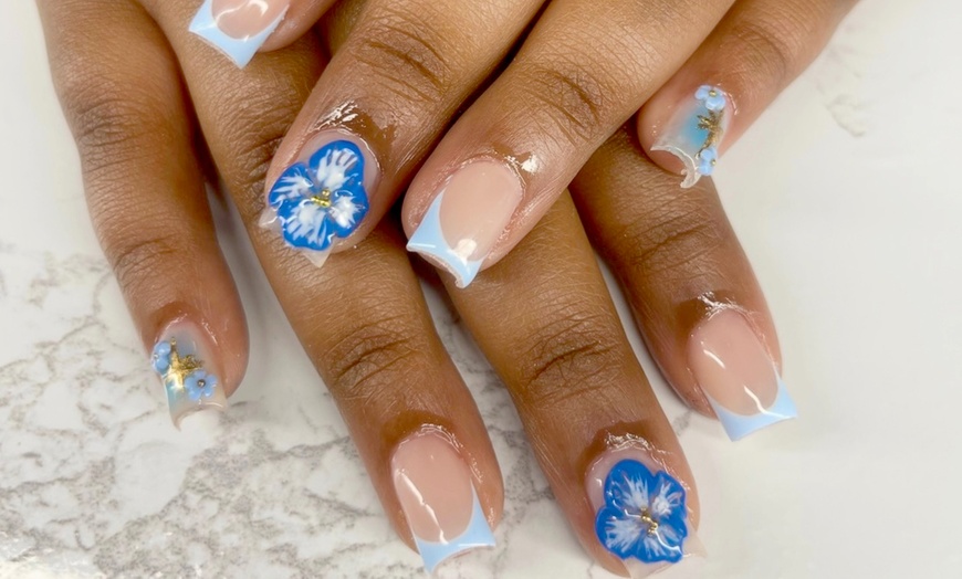 Image 3: Custom Gel X Nails: From Simple Chic to Full Glam Designs