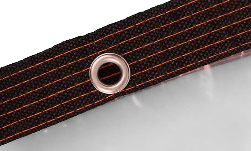 Image 5: Clear Plastic Tarps with Grommets