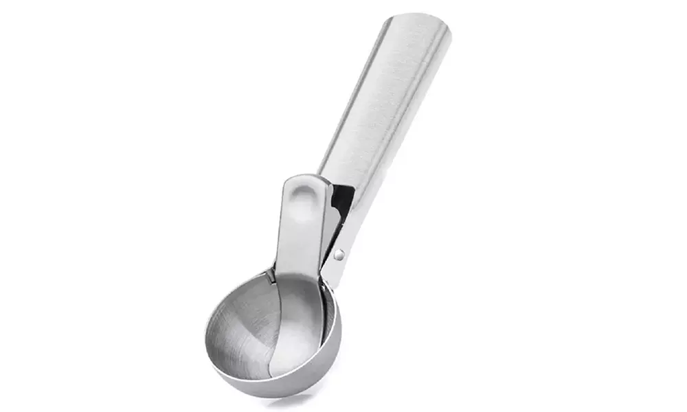 Ice Cream Scoop Easy Trigger Stainless Steel Cookie Water Melon Dough Spoon US