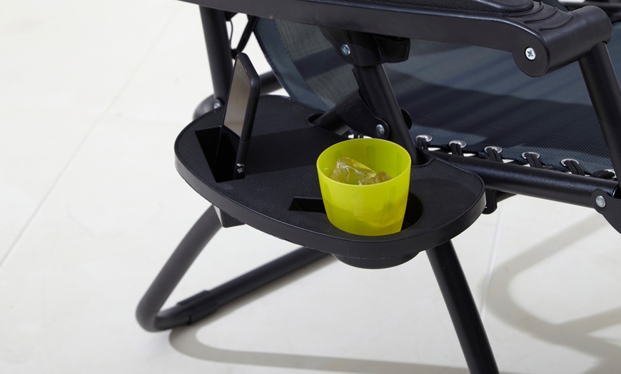 Image 3: Neo Folding Zero Gravity Garden Chairs and Table Set