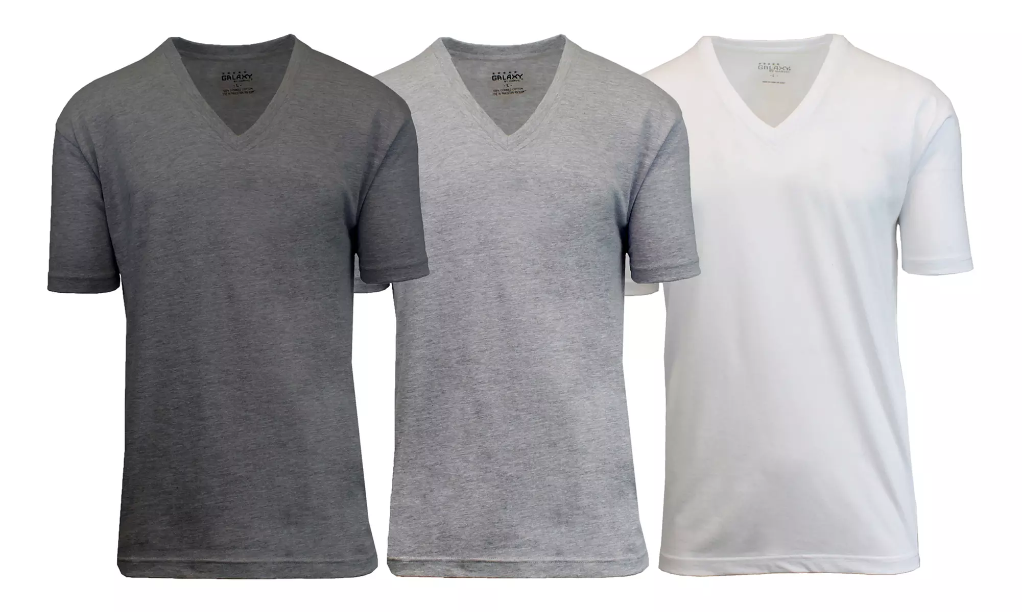 3-Pack Galaxy By Harvic Men's Short Sleeve Cotton Tees (S-2XL)