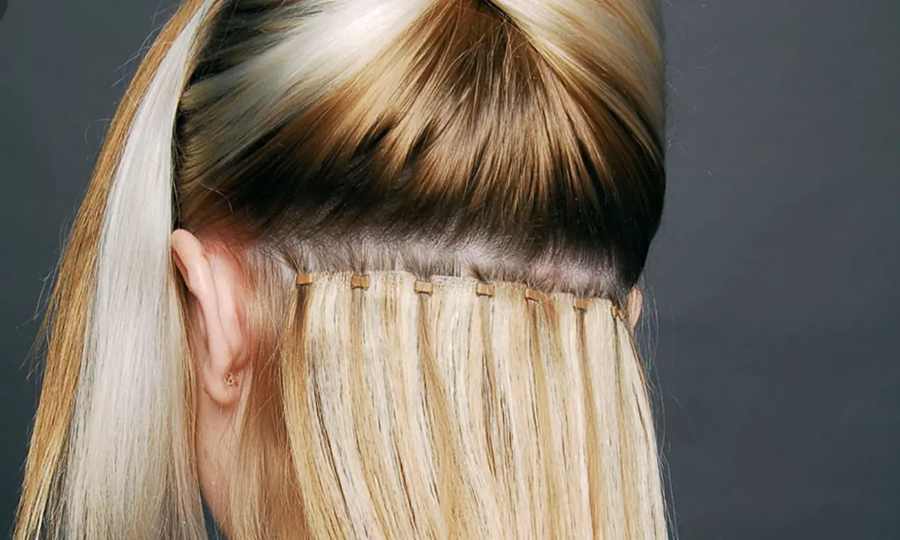 $175 for Micro Bead Hair Extensions at Stella & Shay Beauty Bar ($300 Value) - Primary Image