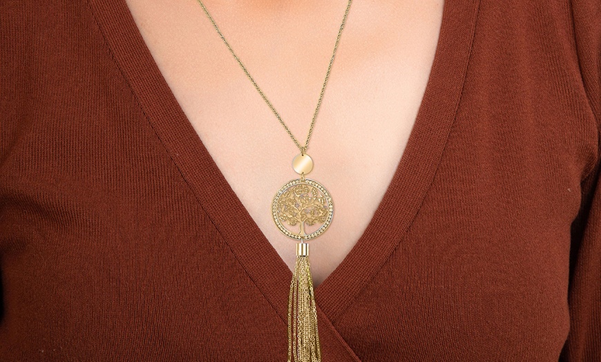 Image 2: Collar de acero inoxidable con bolsa de regalo, de SC Crystal