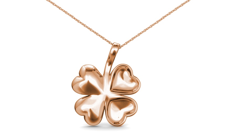 Image 7: 1x, 2x oder 3x Vierblättriges-Kleeblatt Halskette