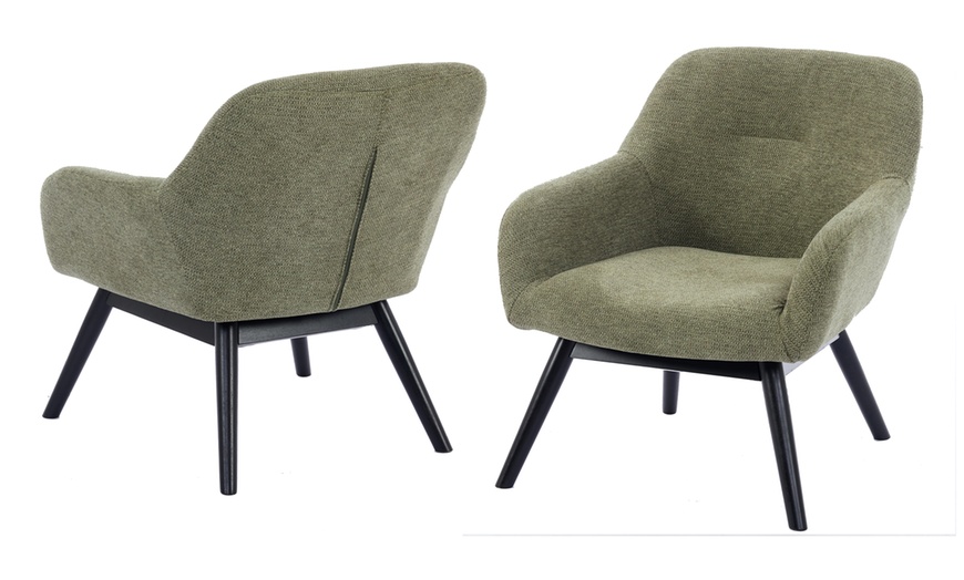 Image 33: Poltrona scandinava con gambe in legno massello Doosense