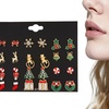 Image 2: 12 Pairs of Christmas-Themed Stud Earrings Set